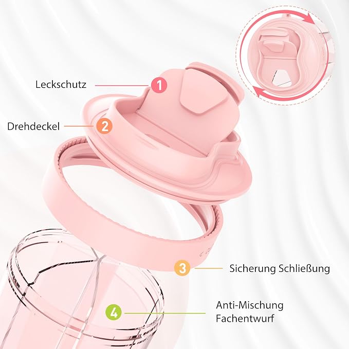 Tablet Box 7 Days in the Morning in the Evening | Round with 7 Large Subjects & Anti-Confusion Design | Width Opening, BPA-Free & Portable | for Medication, Vitamins, Fish Oil, etc. （Pink）