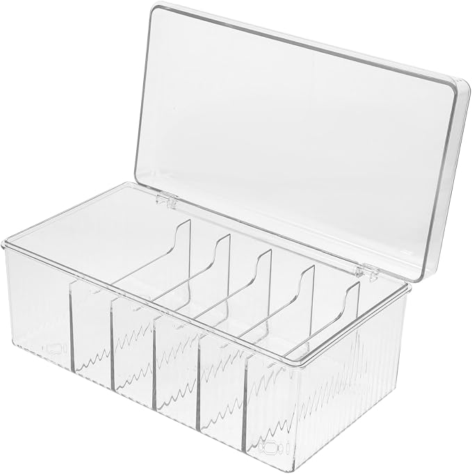 NUOBESTY Multi-compartment Cable Storage Box Cord Organizer for Efficient Pet Material for Chargers and Accessories