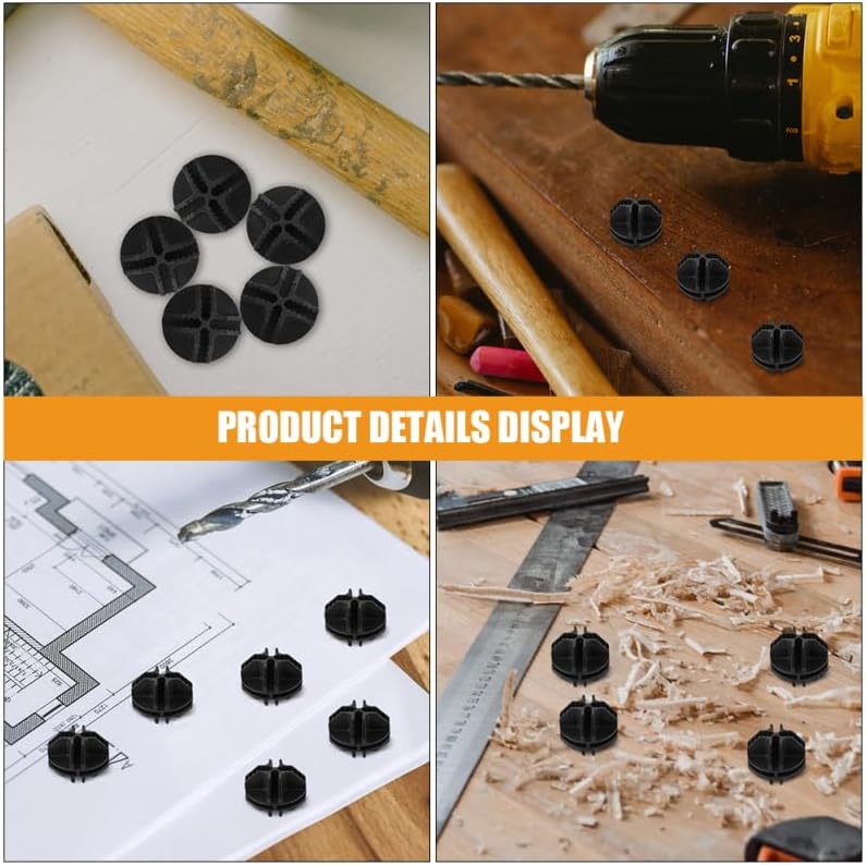 Luxshiny 12 Pack Modular Cube Connectors for Wire Grid Panels, Black | Round ABS Joining Clips for Pet Pens, Storage Cubes, Shoe Racks, Closets and DIY Furniture Assembly