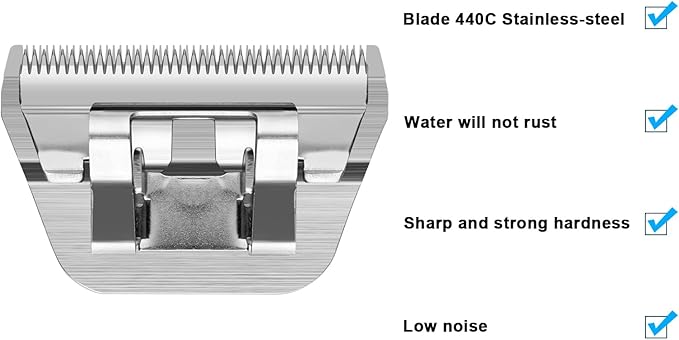 40W Dog Grooming Wide Blade,Detachable Pet Dog Grooming Blades,Compatible with Andis,Oster A5,Wahl km10 Clippers.Cutting Length1/100"(0.25mm)