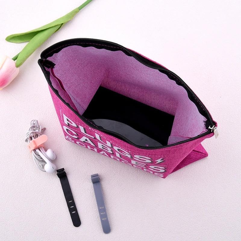 Charging Cable Organizer Bag Pouch Travel Elastic Silicone Cable Strap Cord Organizer Anti Loss Portable Earphone Plug Charger Storage Bags Data Cables Protector Cover Charge Cord Tie Wrap Protection