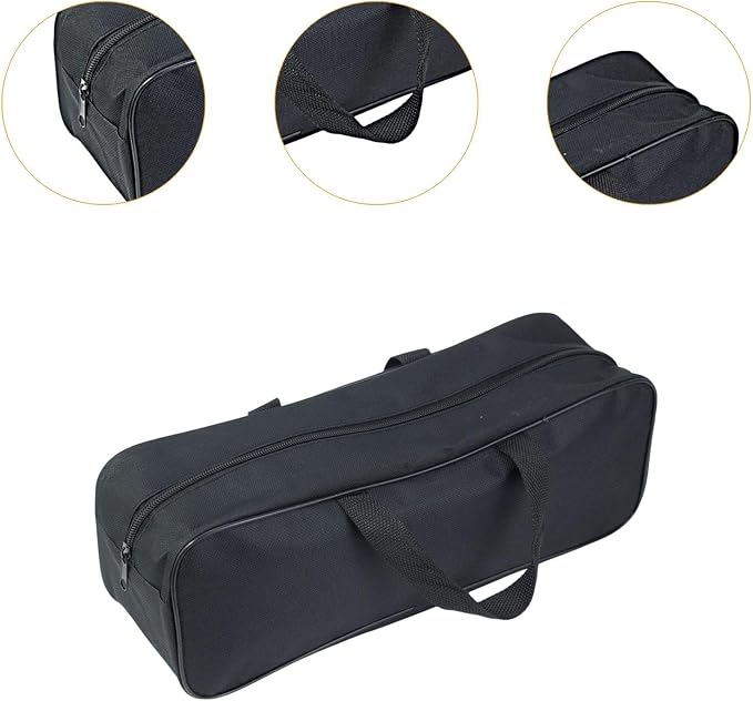 Vacuum Cleaner Bag Organizer Storage Case with Oxford Cloth Material Portable Carrying Handle Large Capacity Suitable for Car and Pet Hair Cleaning, Black
