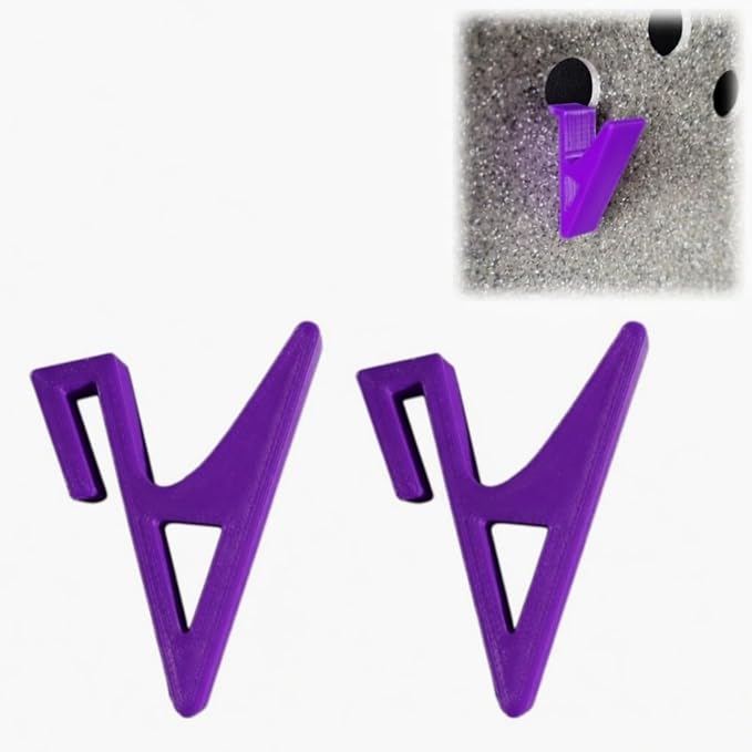 Heavy Duty Kennel Hook Compatible with Ruffland Kennel – Easy Install Leash, Collar & Bucket Holder for Dog Crates (2 Pack) (Purple)