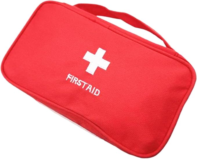 First Aid Bag First Aid Kit Empty Medical Storage Bag Red Trauma Bag for Emergency First Aid Kits Car Workshop Cycling Outdoors (Red Handle)