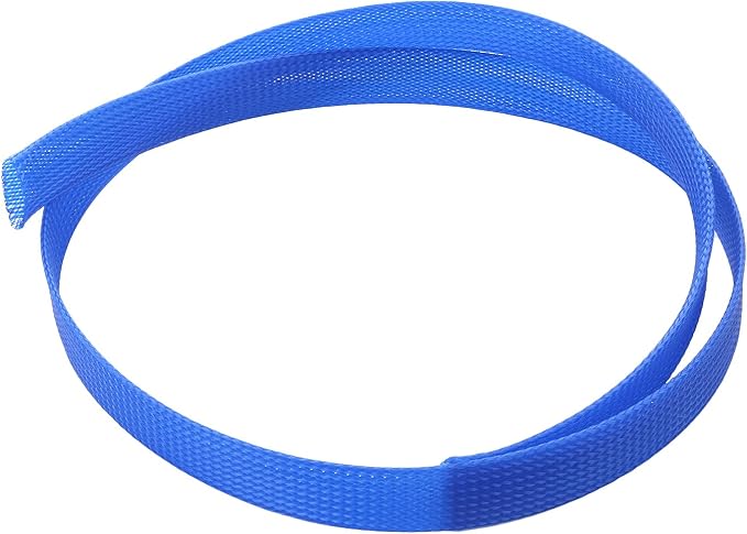 Jutagoss PET Expandable Braided Cable Sleeve, 3.28ft - 0.79 inch Blue Cable Management Sleeve, Wire Loom Tube Cord Protector for USB Cable, Power Cord, Audio Video and More, 1Pc