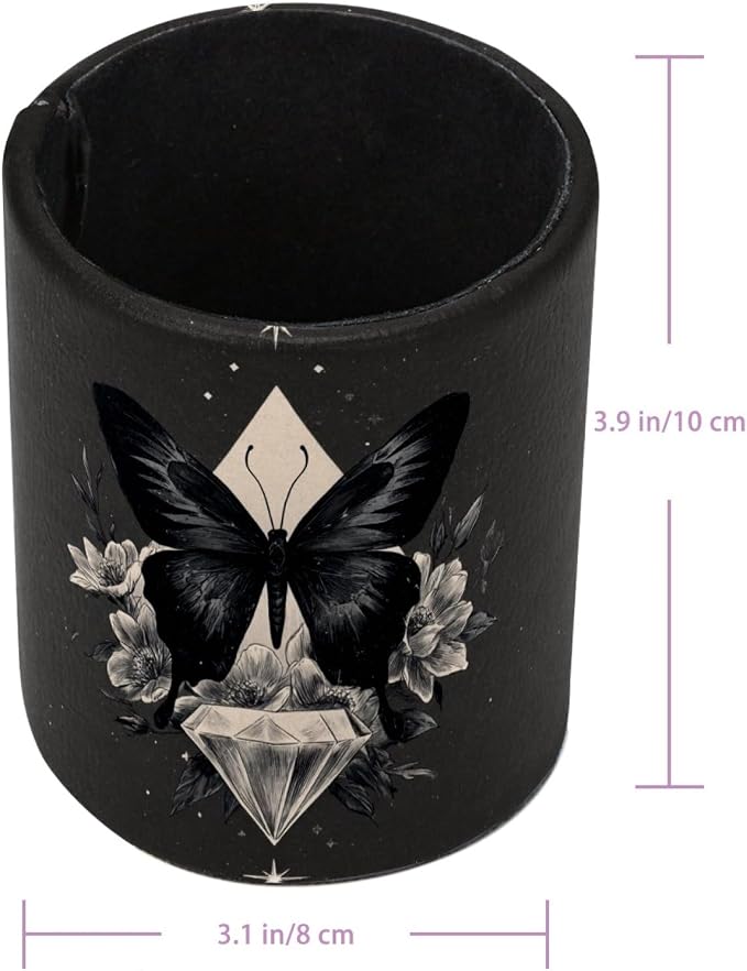 Butterfly Pen Holder, Pencil Cup Marker Brush Holder Desk Storage Case, Desktop Organizer for School Office Home Supplies