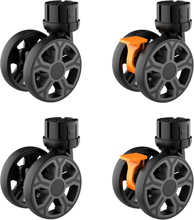 FELICON SELORSS Heavy Duty Rotation Swivel Wheels-Black-4PCS | 360°Rotate Wheel for BY06 BY06S BY06C BY10 BY10WX BY16 Folding Utility Cart Rolling Crate