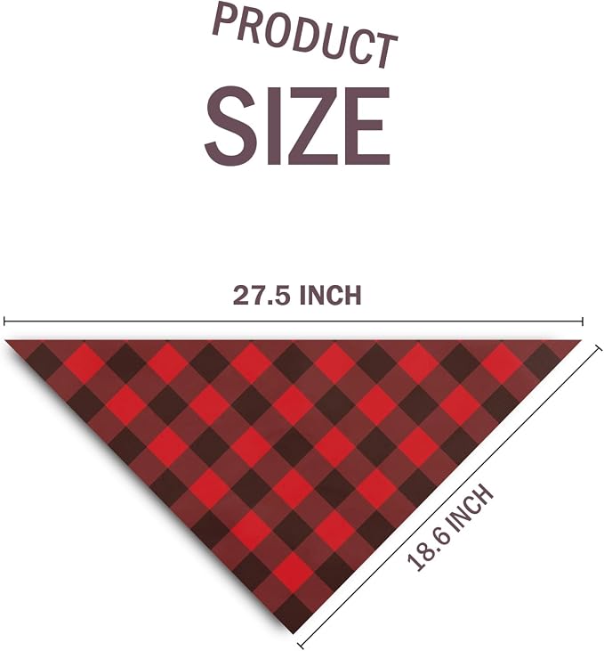 I'm a Foster Dog Bandana, New Puppy Announcement Gifts, Rescue Adopted Puppy Reveal Party Photo Prop, Red Plaid Pet Scarf for Medium Large Dogs
