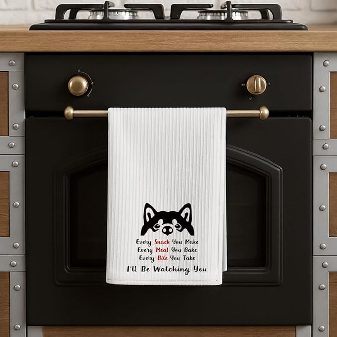 Funny Kitchen Towels Decor Gifts for Women Men Mom Dad Dog Lover Mom,Hand Towel Decor for Home Bathroom,Tea Towels Dish Towel Drying Cloth for Kitchen,Dog Mom's Birthday Gifts