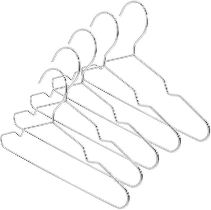 Unomor 10pcs Steel Pet Hangers for Cat Clothing Organizer for Dog Apparel Stylish Finish Space-Saving Design for Home and Pet Shops