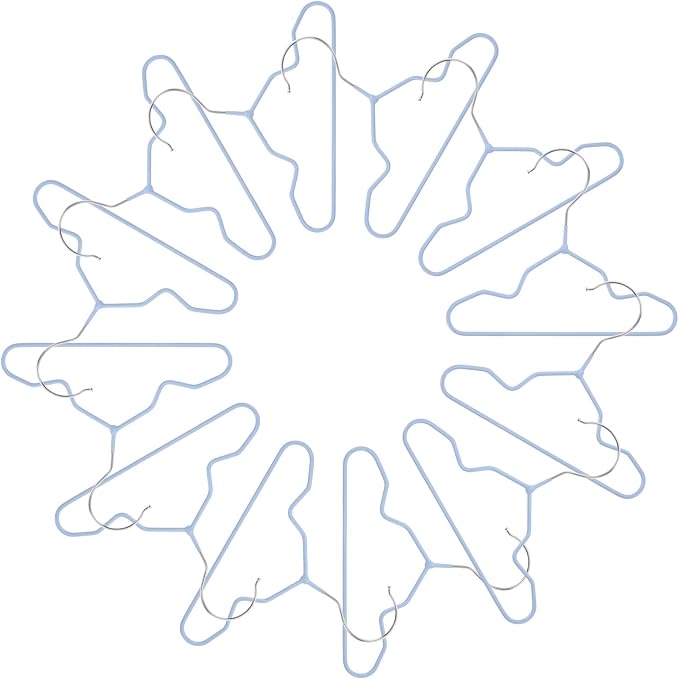 20pcs Anti-Slip Pet Clothes Hangers Rack for Small Dogs and Cats, Compact Lightweight Metal and Plastic-Dipped Hanger, Space-Saving Storage for Pet Clothing and Apparel