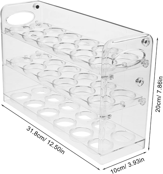 Refrigerator Side Door Egg Storage Box Pet Vertical Organizer Tray | Partition Design, Deepened Widened Grooves, Stable Bottom, Large Capacity, for Kitchens and Egg Placement