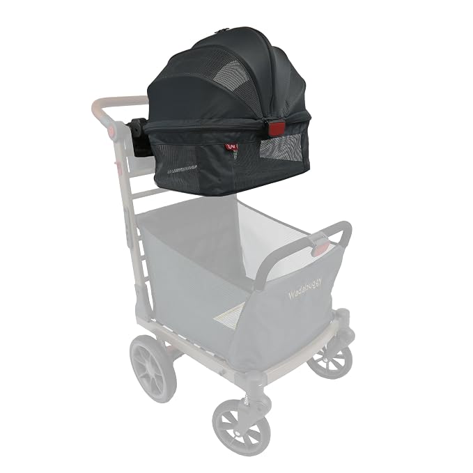 Foldable Pet Caddy - Collapsible, Attachable & Removable Pet Carrier for Beach and Shopping Carts - Travel with Small & Medium Size Pets, Cats & Dogs (Cart Not Included)
