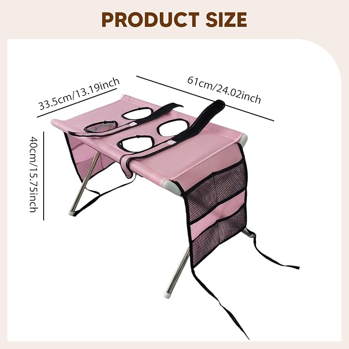 Fenteer Pet Grooming Table with Fix Straps Foldable Washing Station Grooming Stand Frame Animal Cleaning Accessories for Bathing Nail Trimming Suitable for, Pink