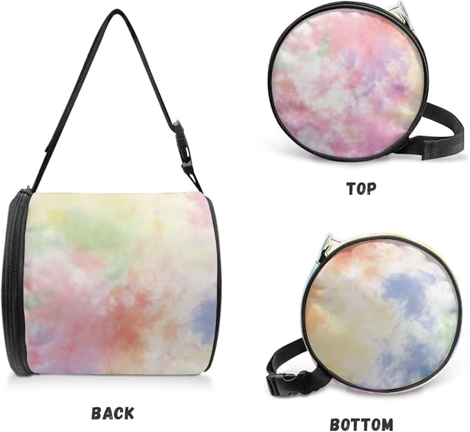 Tie Dye Print Wall Mounted Toilet Paper Holder Moisture Resistant Oxford Cloth Tissue Roll Paper Holder Hanging Bathroom Tissue Towel Roll Holder 6.3 * 6.3 * 6.3 Inch