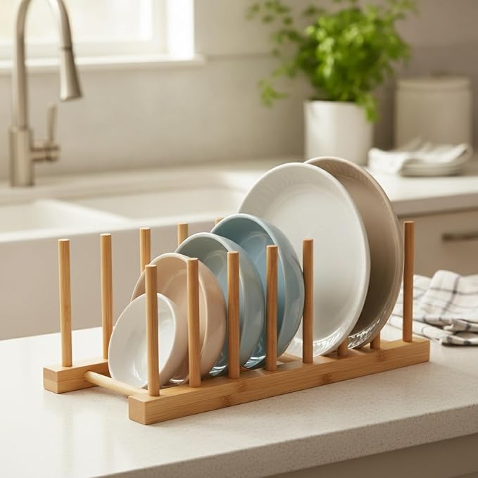 Organize Round Pet Bowls Vertically with This Compact Desktop Storage Rack, Multicolor PET Stand for Feeding Areas