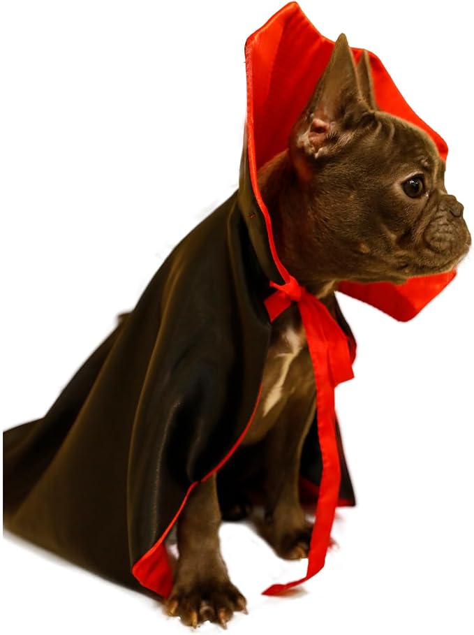 Dog Cat Vampire Cloak Costume for Small Medium Large Dogs Cats, Halloween Dog Costumes Cat Vampire Cloak