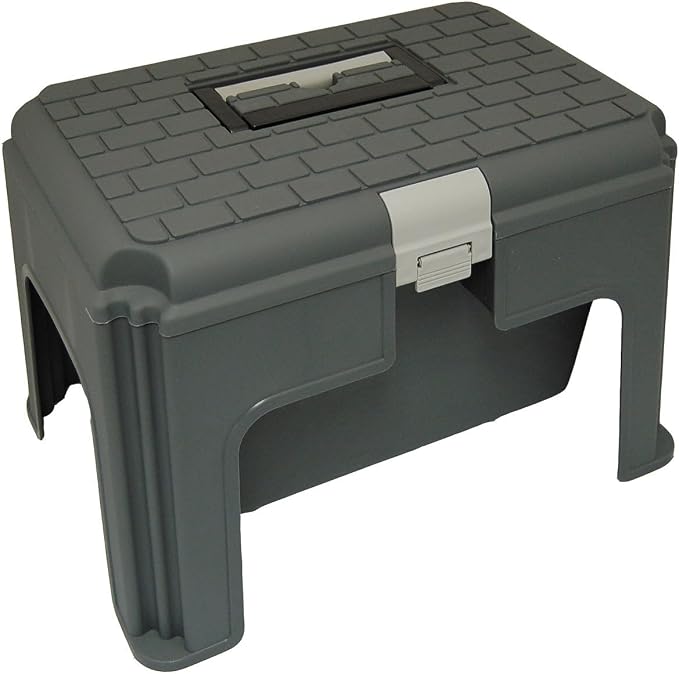 Big Dee's Grooming Caddy with Step - Outside Measures: 13.25 inches W x 18 5/8 inches L x 13.25 inches D - Black