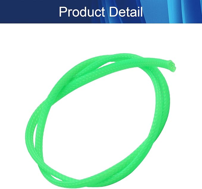 Jutagoss PET Expandable Braided Cable Sleeve, 1.64ft - 3/16 inch Fluorescent Green Cable Management Sleeve, Wire Loom Tube Cord Protector for USB Cable, Power Cord, Audio Video and More, 1Pc