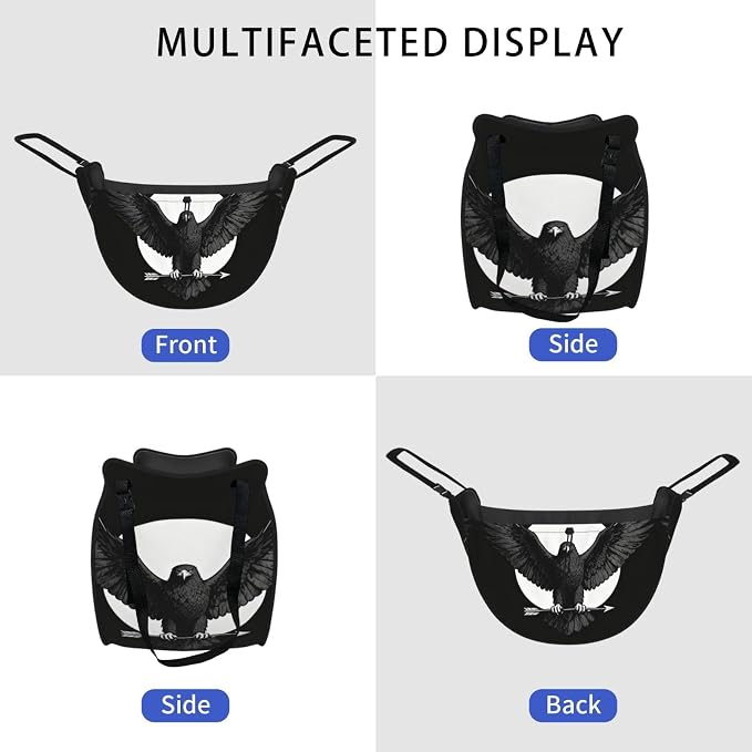 Black Eagle Wings Car Seat Organizer-Backseat Storage Bag for Travel | Waterproof Durable. Holds Snacks Gear Essentials. Fits Most Cars.