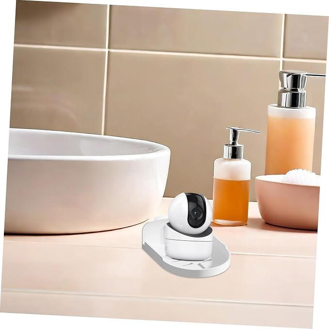 Wall Mounted Camera Shelf Bracket No Drill Indoor Storage for Monitors Speakers Decor Versatile Cable Management Design for Home Dorm Use