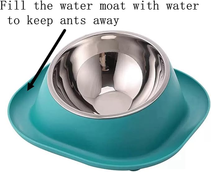 No Spill Cat Bowl Ant Proof Cat Dish for Kitten Pet Dog Small Animals Orange S