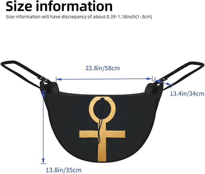 Flat Ankh Cross Car Seat Organizer-Backseat Storage Bag for Travel | Waterproof Durable. Holds Snacks Gear Essentials. Fits Most Cars.