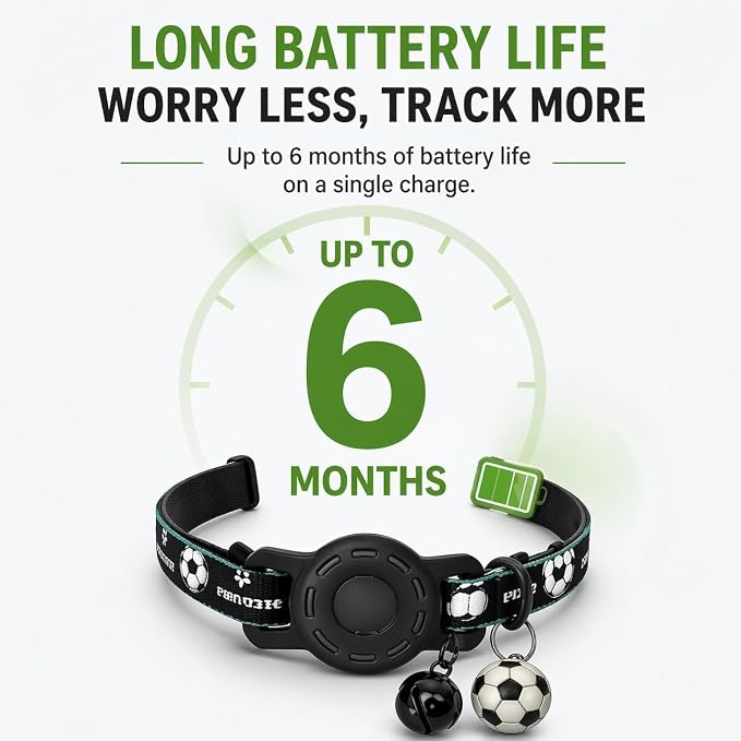 GPS Collar for Cats,Pet Tracker (Android Only) Smart tag,Waterproof Compatible with Google Find My,No Monthly Fee,Advanced Tracking Solution Smart Collar for Pet Safety Ideal Small Large Cats