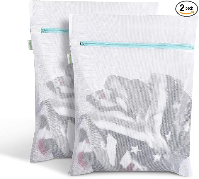 OTraki Mesh Washing Bags for Laundry 16x20 Inch Medium Mesh Bag Laundry Washer Delicates Lingerie Wash Machine Net Zipper Bag Heavy Duty Home Dorm Hotel Don't Drying, Melting 140-176℉, White | Laundry Washer Delicates Lingerie Wash Machine Net Zipper B...