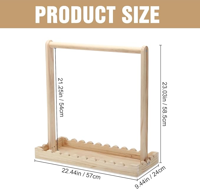 Wooden Baby Clothing Rack for Toddler, Baby Shower Crate Closet, Baby Storage Crate with Hangers, Pets Clothes Rack with Storage Box & Hanging Rod for Dogs Cats, Newborn Gifts Basket (Garden)