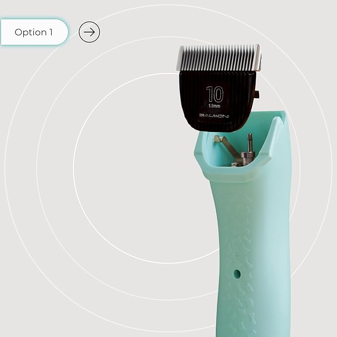 Cordless Pet Trimmer for Dogs & Cats – Rechargeable Grooming Clipper with Detachable Metal Blade, Low-Noise Motor, Supports Optional Blade Lengths (Parent) (Green, Blades Bundle)