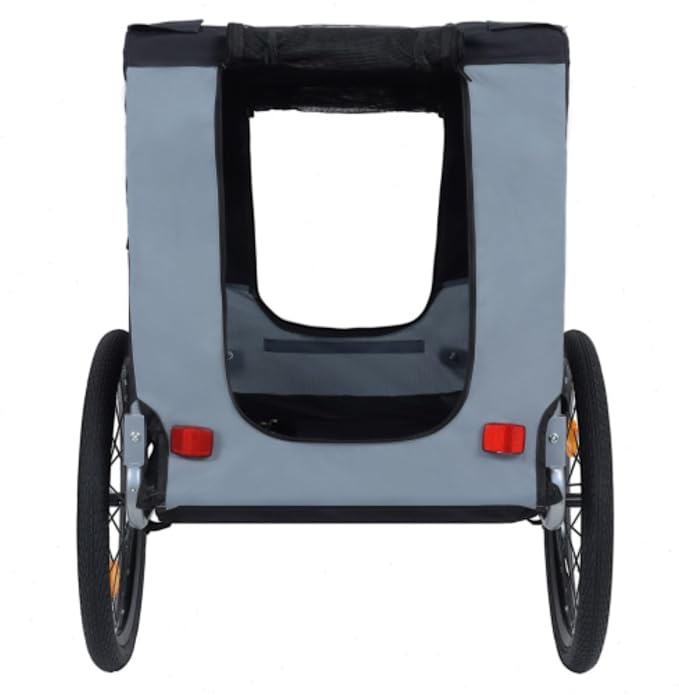 Large Folding Bike Trailer for Dogs – 66LB Capacity All-Terrain Pet Carrier, Durable Steel Frame for Cycling, Jogging, Camping & Outdoor Adventures