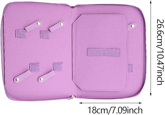 Pet Grooming Tool Storage Case Dog or Cat Grooming Supplies Dog Grooming Bag Portable PU Leather Storage Organizer Suitable for Professional Pet, Violet