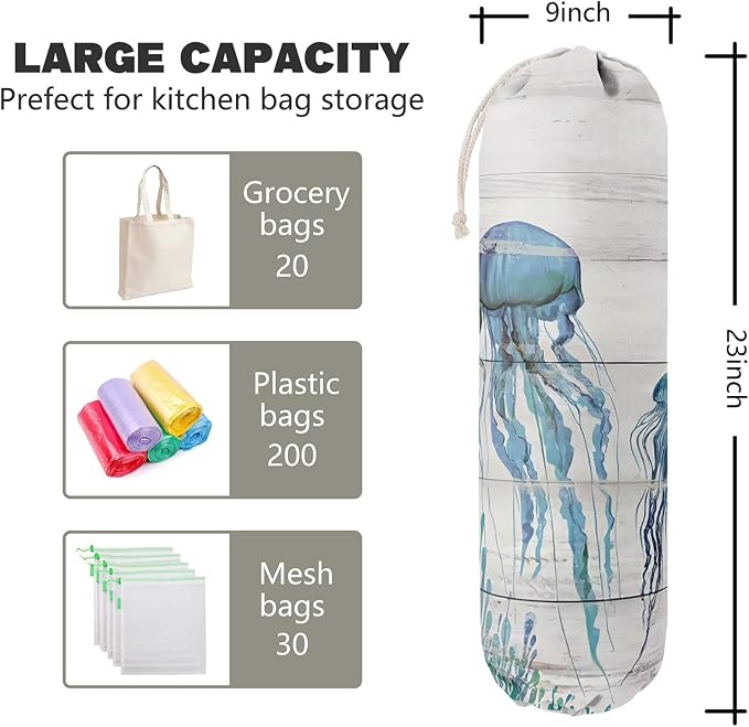 Funny Bag Bag, Grocery Bags Holder Organizer For Shopping Bags, Wall Mount Plastic Bags Storage Container Dispensers, Gift For The Preferred Family And Friends