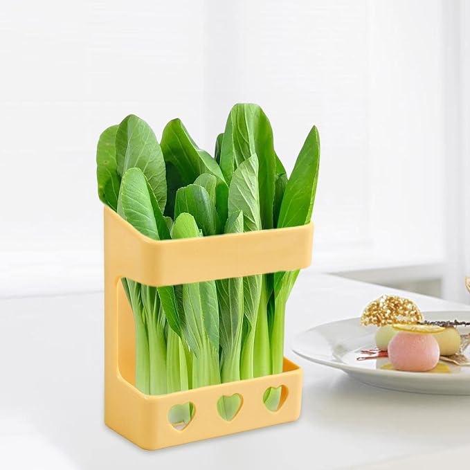 Pets Rutin Chicken Vegetable Rack Feeder Feed Basket Wall Mounted Hen House Feeder Vegetable Basket Hanging Feeder for Chicken Bird, Yellow