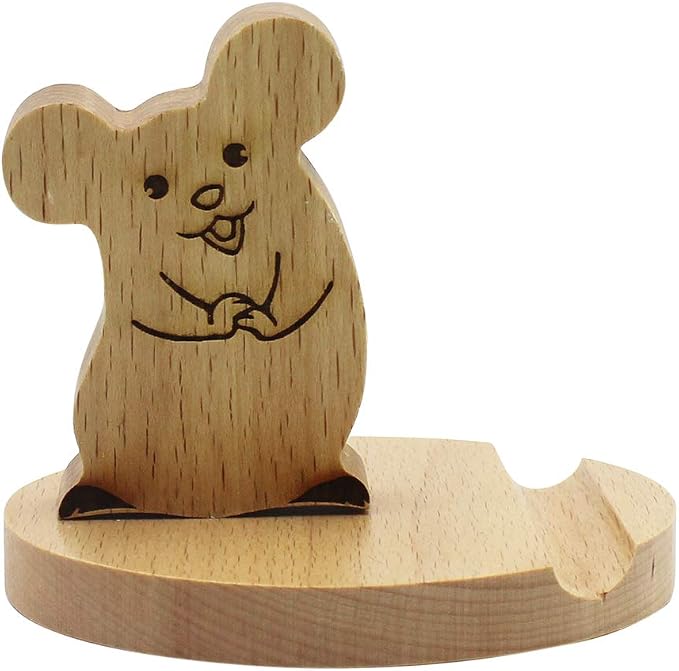 Cute Mouse Cell Phone Holder Stand Animal Smartphone Desk Holder for Mobile Phones Animal Phone Stand Desk Ornament
