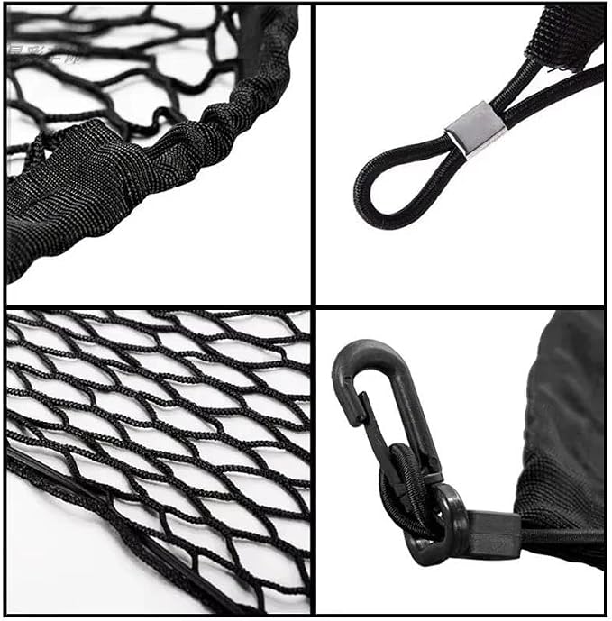 Car Nets Universal Car Trunk Storage Organizer Net Mesh Storage Bag Nylon Car Rear Cargo Net For A3 A4 A6 Q2 Q3 Q5 Q7 S3 S4 S5 S6 S7 Cargo Net (Flat net 110x60)