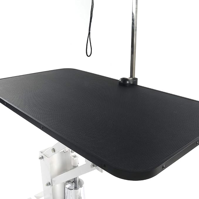 Bonnlo 42.5 inch Hydraulic Dog Grooming Table, Professional Heavy Duty Grooming Table for Dogs, Trimming Table Drying Table w/Arm/Noose