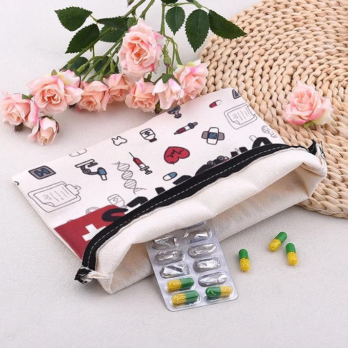 Sisadodo Charging Cable Organizer Travel Bag Toiletry Makeup Cosmetic Bags Medicine Med Toiletry Bag Pouch Diabetic Gifts Bags