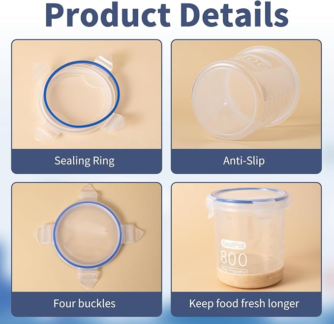 SLSON Dog Canned Food Storage Container for 13oz,13.2oz,12.5oz,12.8oz Dog Cans, Transparent Plastic Pet Food Sealer with Airtight Snap-Lock Can Cover Lids to Keep Pet Food Fresh No Fridge Odor