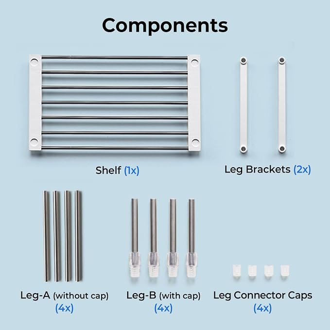 carrotez Set of 1 Expandable Cabinet Organizer 11.8~19.6 x 7.8 x 6~9 White | Width & Height-adjustable Kitchen Cabinet Organizer Shelf, Stackable Kitchen Counter Shelf