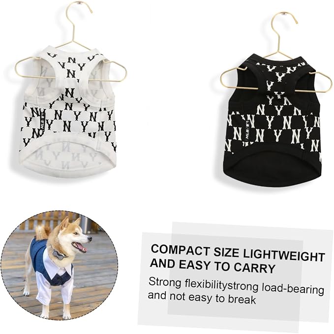 HANABASS 3pcs Pet Clothes Hangers Sturdy Dog Apparel Organizers for Easy Drying and Storage Lightweight and Compact Design for Clothing