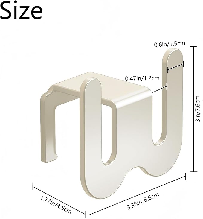 4 Pack No-Drill RV Shoe Rack - Over Door/Wall-Mounted Shelf, Space-Saving Aluminum Organizer for RV/Camper, Home, Holds Slippers, Sneakers, Drying Rack for Bathroom, Hallway (Cream Set)