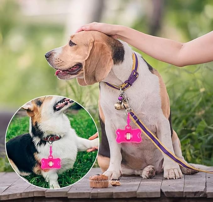 5 PCS Bone Shaped Poop Bag Dispenser (Random Color) | Pet Waste Disposal Bag Dispenser With Waste Bag