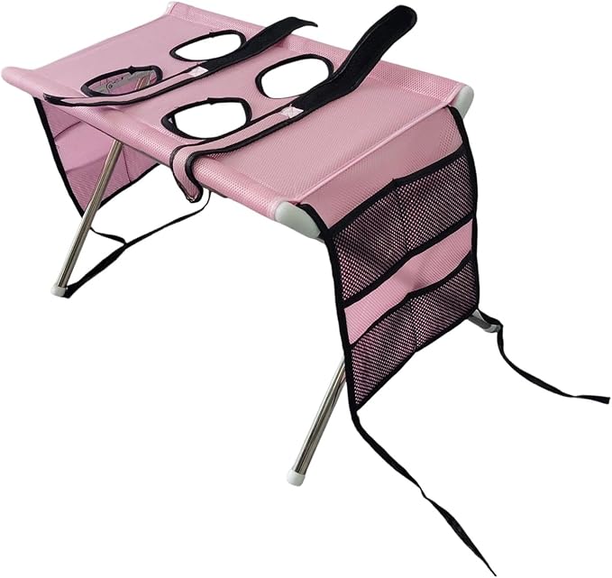 Fenteer Pet Grooming Table with Fix Straps Foldable Washing Station Grooming Stand Frame Animal Cleaning Accessories for Bathing Nail Trimming Suitable for, Pink