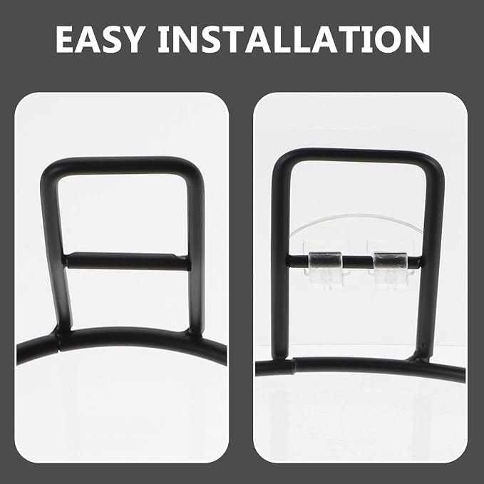 UKCOCO Pet Food Bowl Hanging Rack 2pcs Iron Wall-Mounted Feeder Bracket with Nail-Free Adhesive for Household Dog and Cat Feeding Supplies
