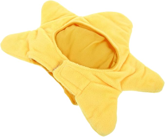 Creative Birthday Hat and Pet, Plush Dogs Creature for Comfortable Costume Hat, Yellow Dress up Accessory for Christmas Party Events