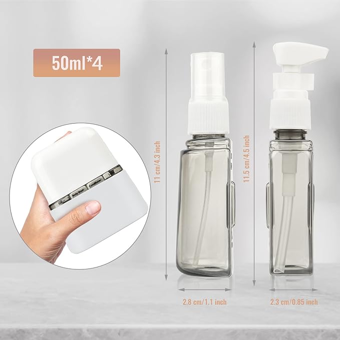 Bpluma Travel Bottles, Leak Proof Containers For Toiletries TSA Approved Airplane Accessories Kits For Liquid With Labels | For Toiletries TSA Approved Airplane Accessories Kits For Liquid With Labels