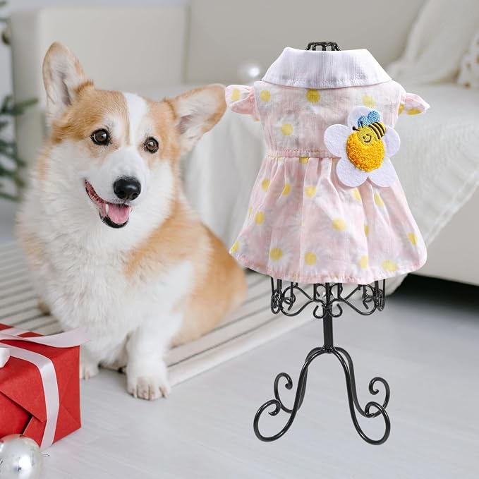 BESTOYARD PET Clothes Display Rack Iron Mannequin Body for Dog and Kitten Adjustable PET Clothing Hanger for Display and Home Use