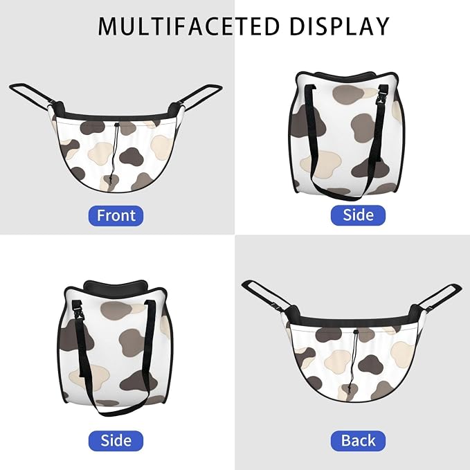 Cow Spot Black White Car Seat Organizer-Backseat Storage Bag for Travel | Waterproof Durable. Holds Snacks Gear Essentials. Fits Most Cars.
